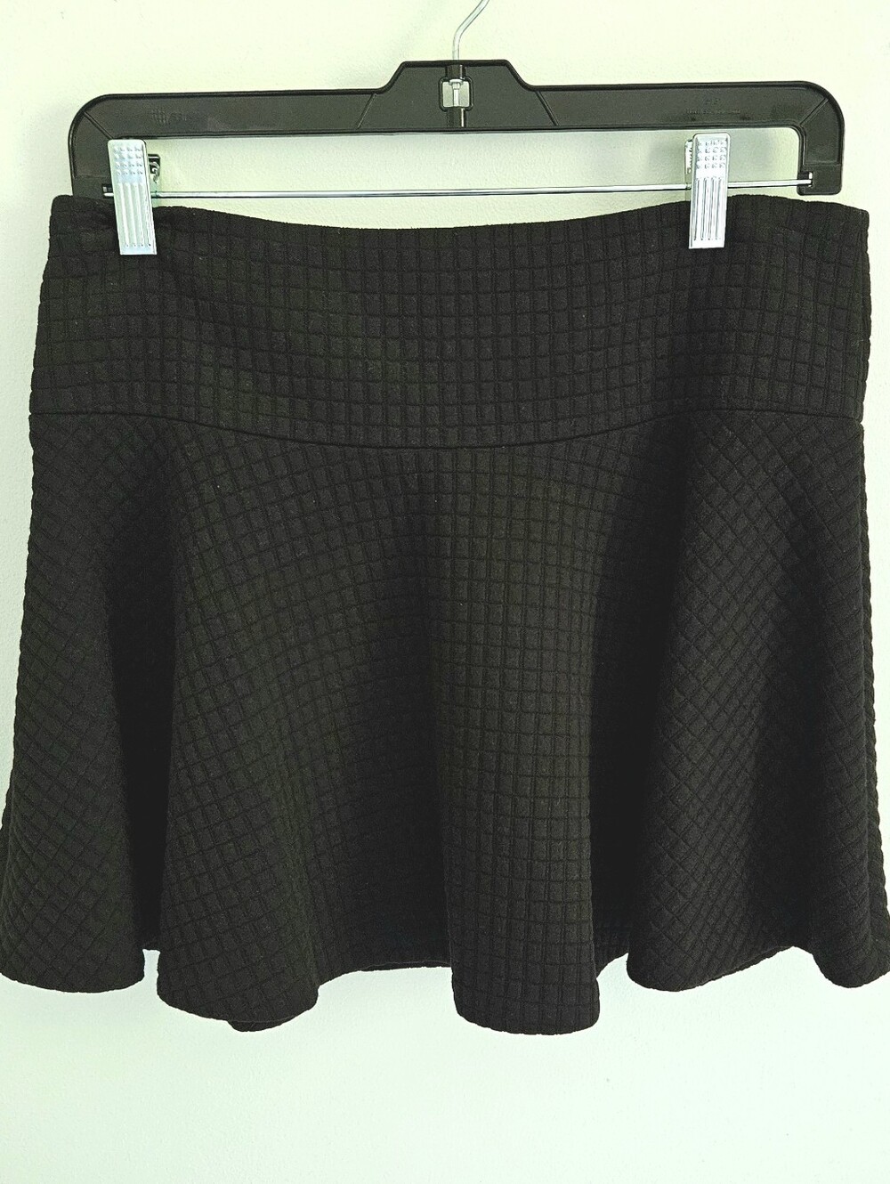Alice And Olivia Quilted Black Mini Skirt Employed Style Drop Waist